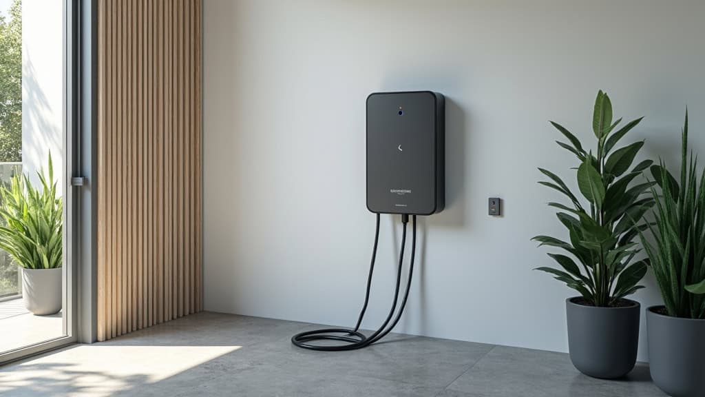 Borne de recharge électrique installée à l