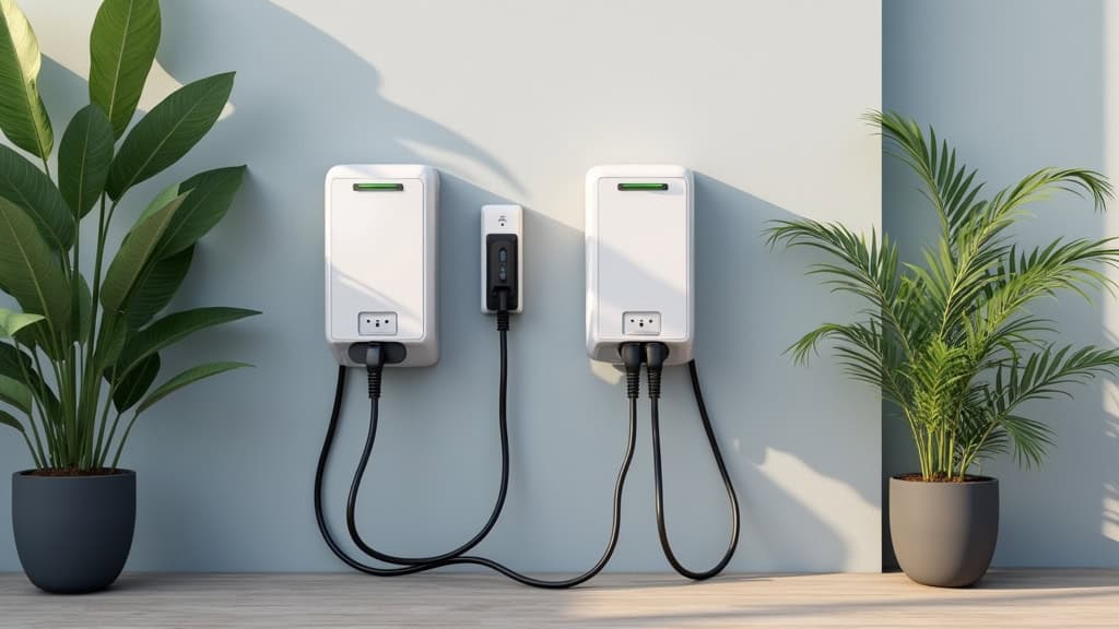 Borne de recharge électrique installée à l