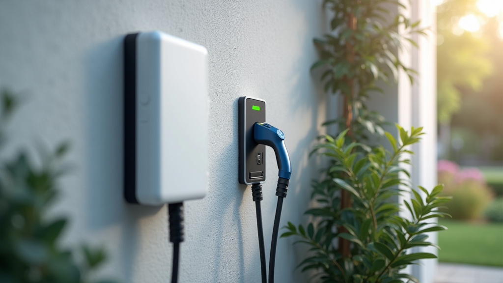 Borne de recharge électrique installée à l