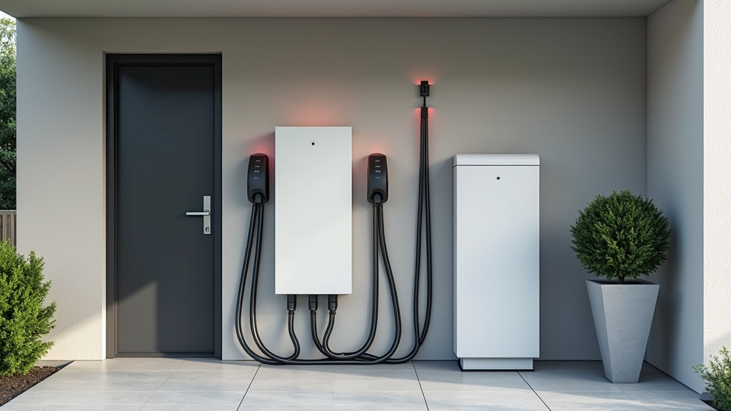 Borne de recharge électrique installée dans un garage à Chéreng