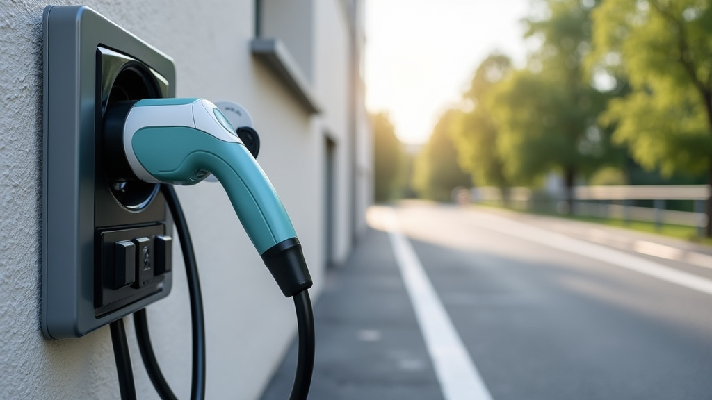 Borne de recharge électrique installée dans un parking de copropriété à Mimizan