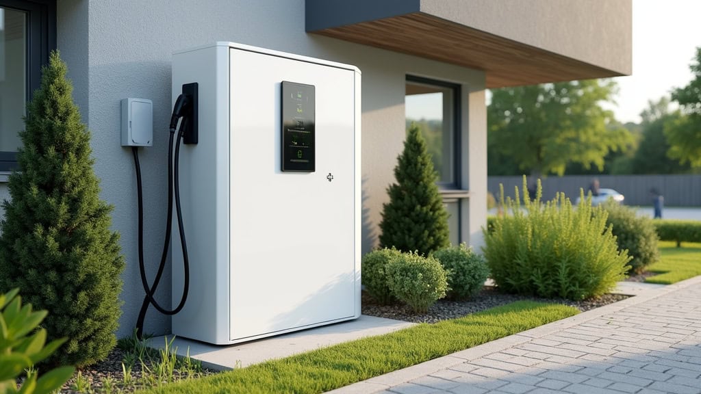 Borne de recharge électrique installée en extérieur à Pérignat-sur-Allier