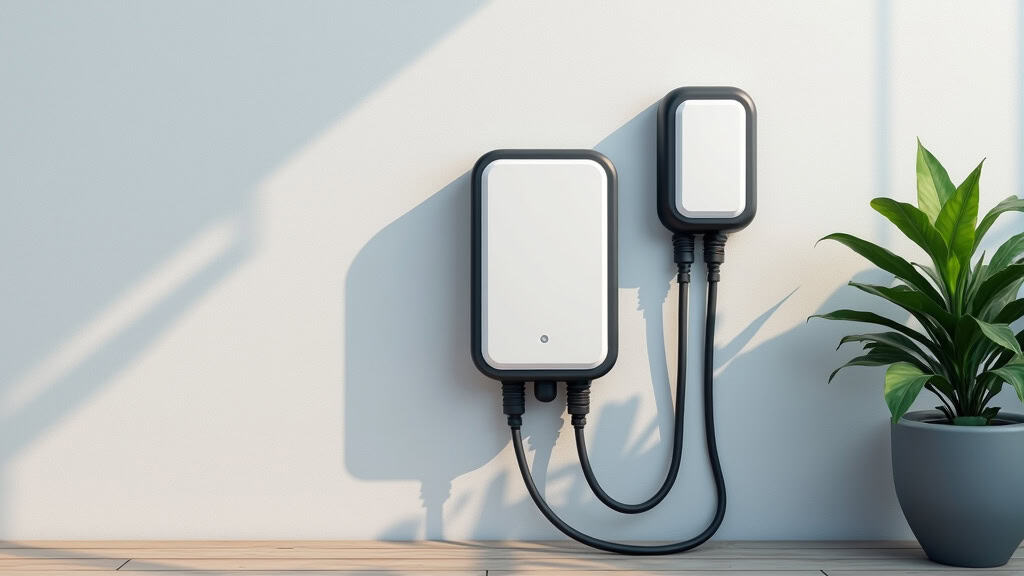 Borne de recharge électrique installée sur le mur extérieur d