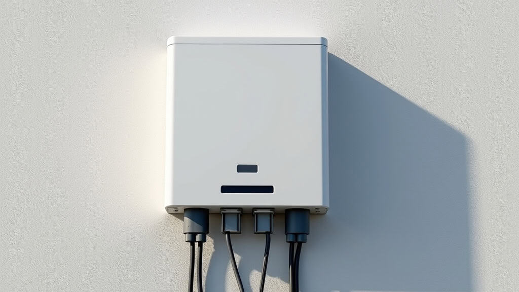 Borne de recharge électrique installée sur un mur extérieur à Saint-Laurent-d