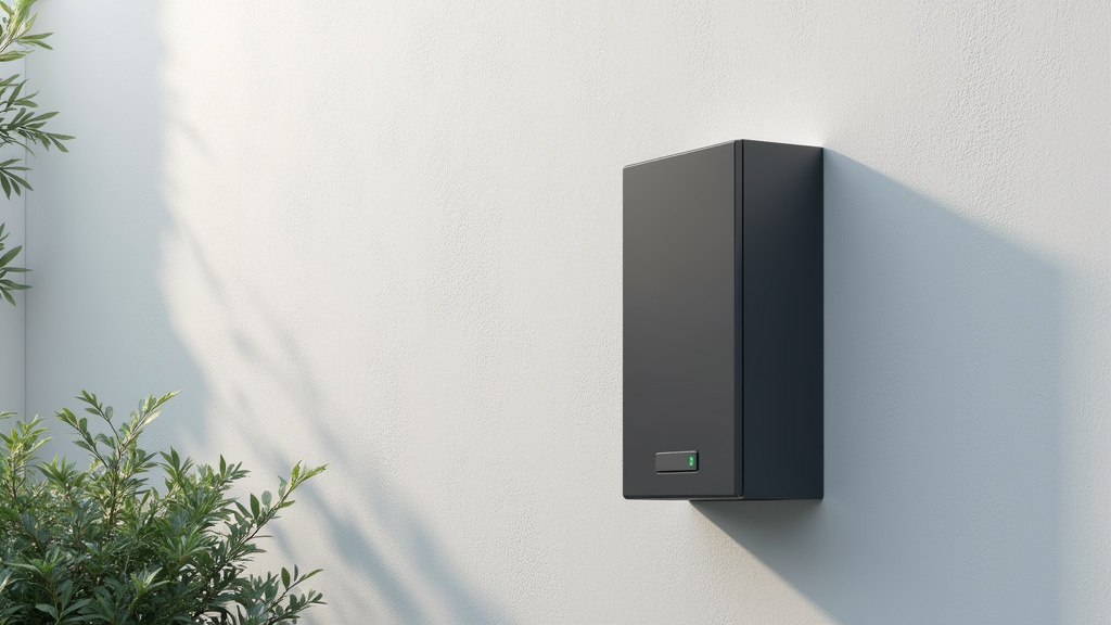 Borne de recharge fixée au mur extérieur d