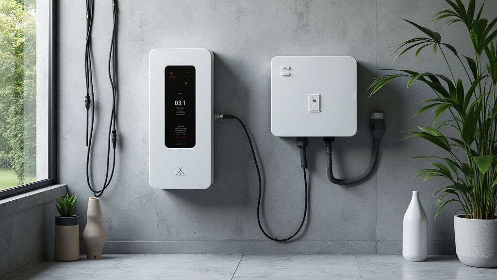 Borne de recharge installée à l