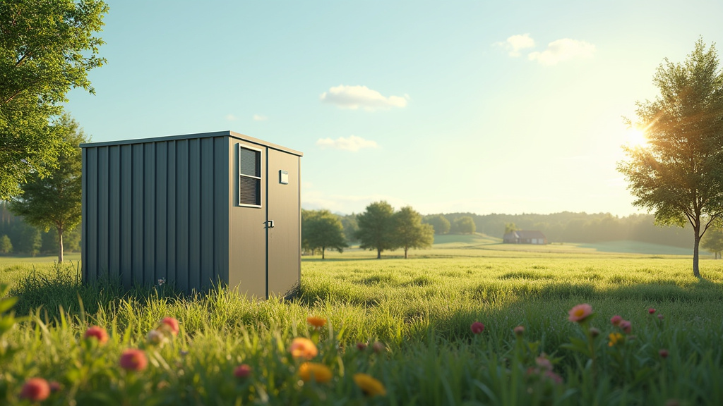 Borne de recharge installée dans un environnement rural de province