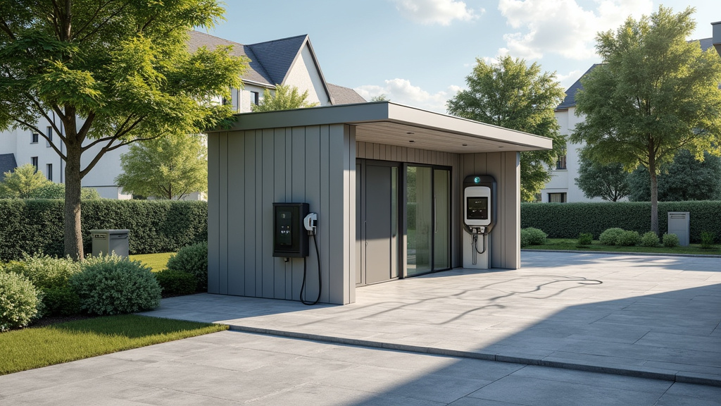 Borne de recharge installée dans un parking de copropriété à Espère