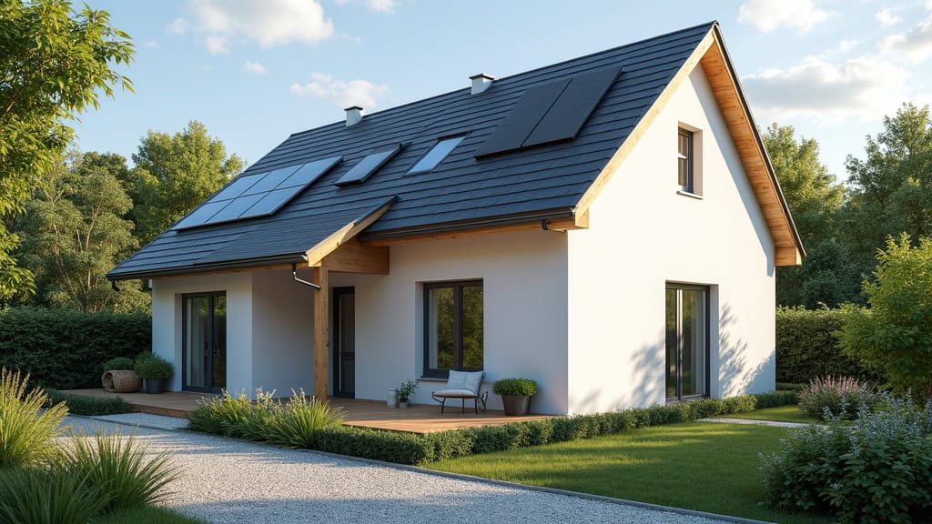 Borne de recharge installée devant une maison à Verquin