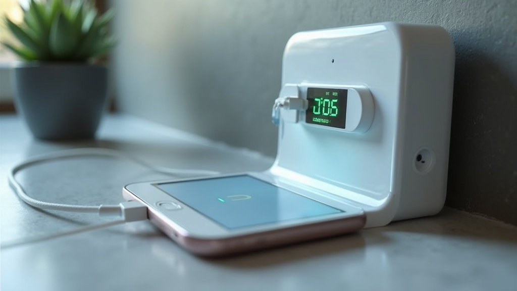 Borne de recharge intelligente avec écran connecté à une application mobile