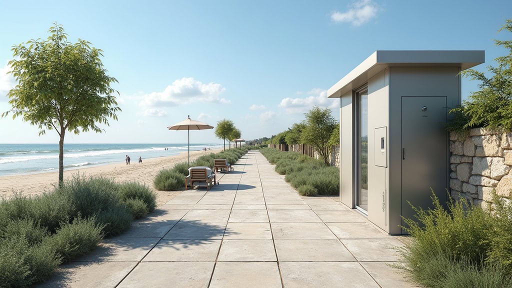 Borne de recharge publique Mobive installée rue des Iris au Bois-Plage-en-Ré