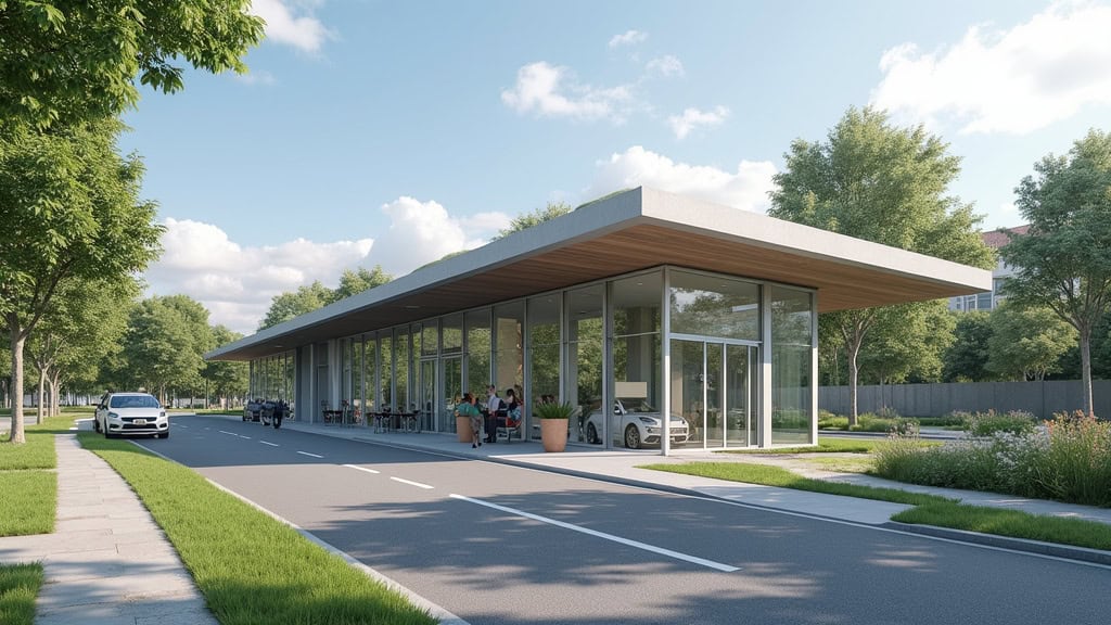 Borne de recharge publique située à Bourbon-l