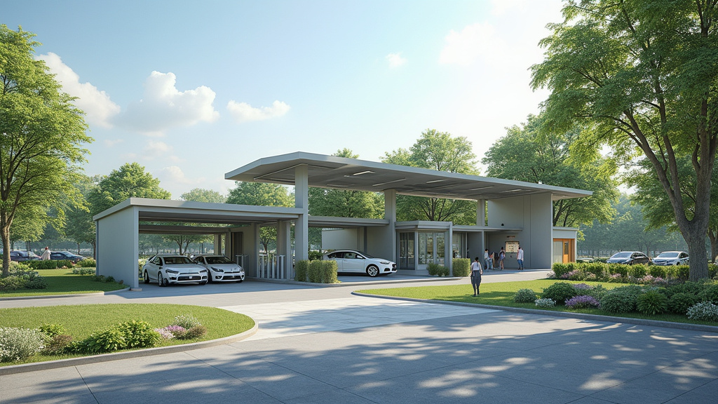 Borne de recharge publique située au lieu-dit Cent Noyers à Congénies