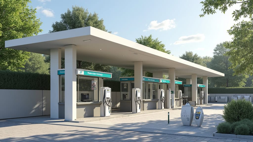 Borne de recharge publique située rue Pierre Monnet à La Roche-Posay