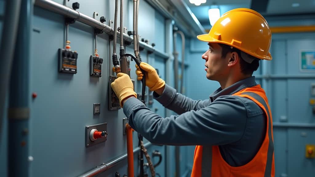 Borne électrique en cours d