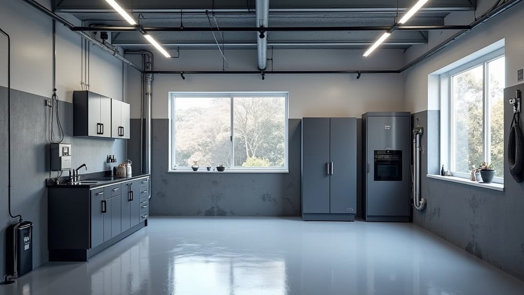 Borne électrique installée dans le garage d