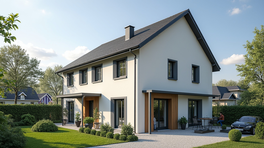 Borne électrique installée devant une maison à Saint-Thibéry