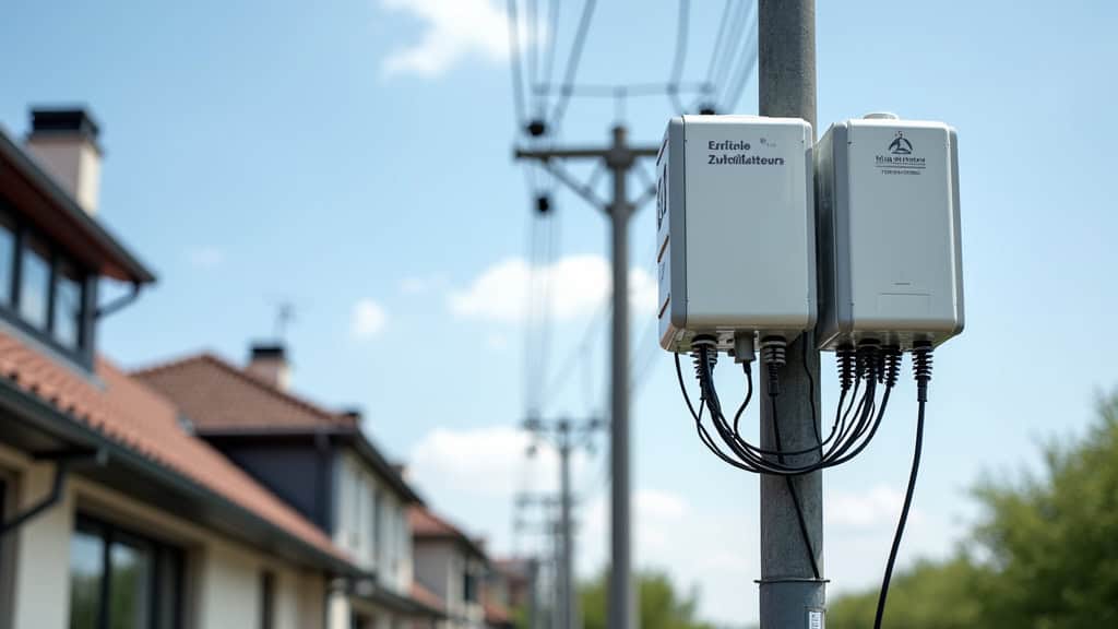 Borne électrique installée en extérieur à Saint-Leu-d