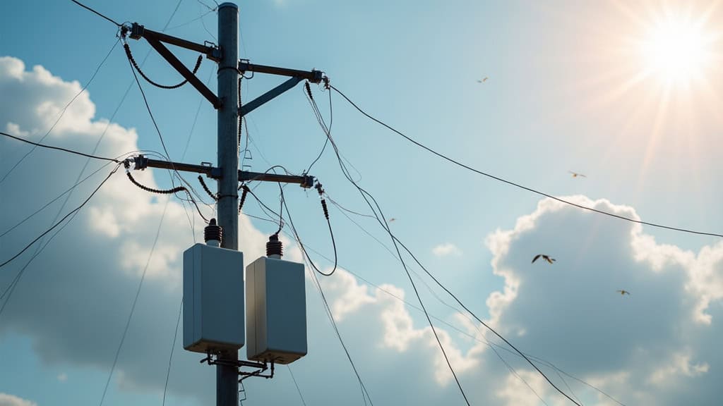 Borne électrique résistante aux intempéries installée à Estrées