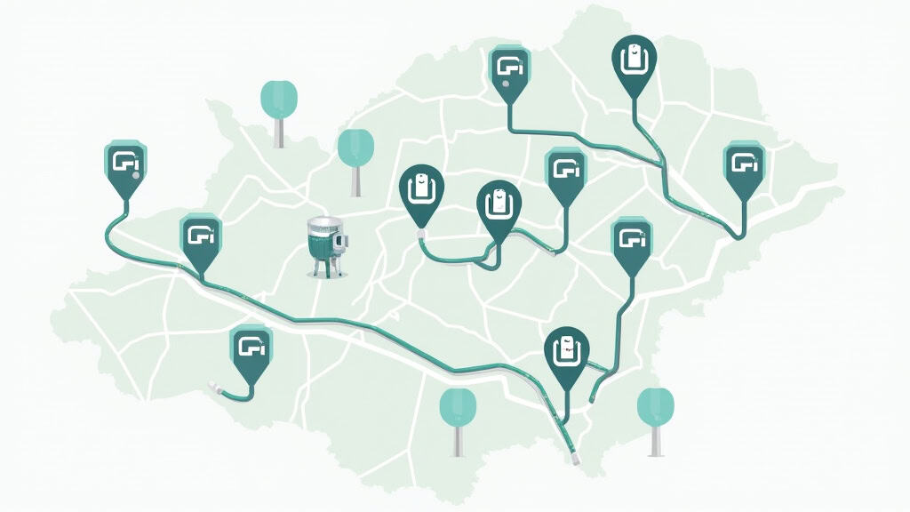Carte des bornes publiques de recharge électrique à Wœrth avec leurs emplacements