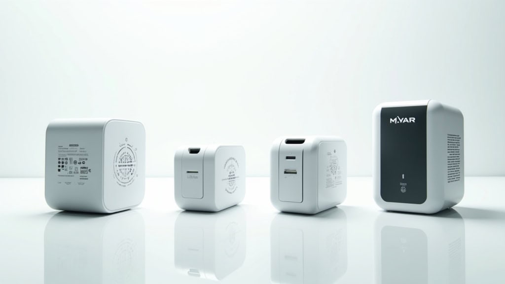 Comparaison visuelle entre différentes bornes de recharge électriques pour usage domestique