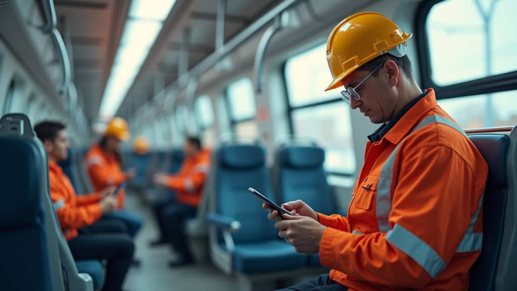 Électricien en train d