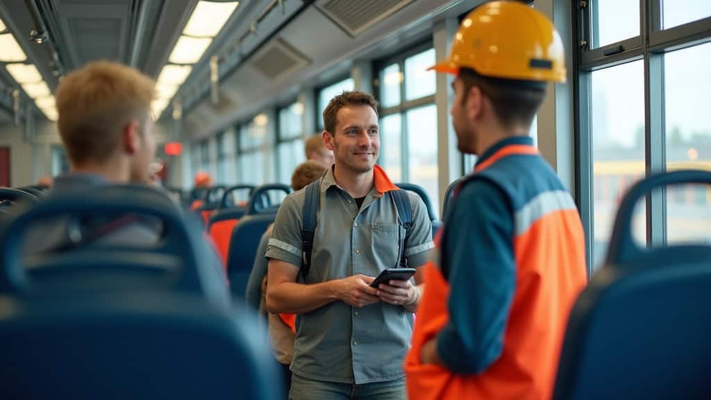 Électricien en train d