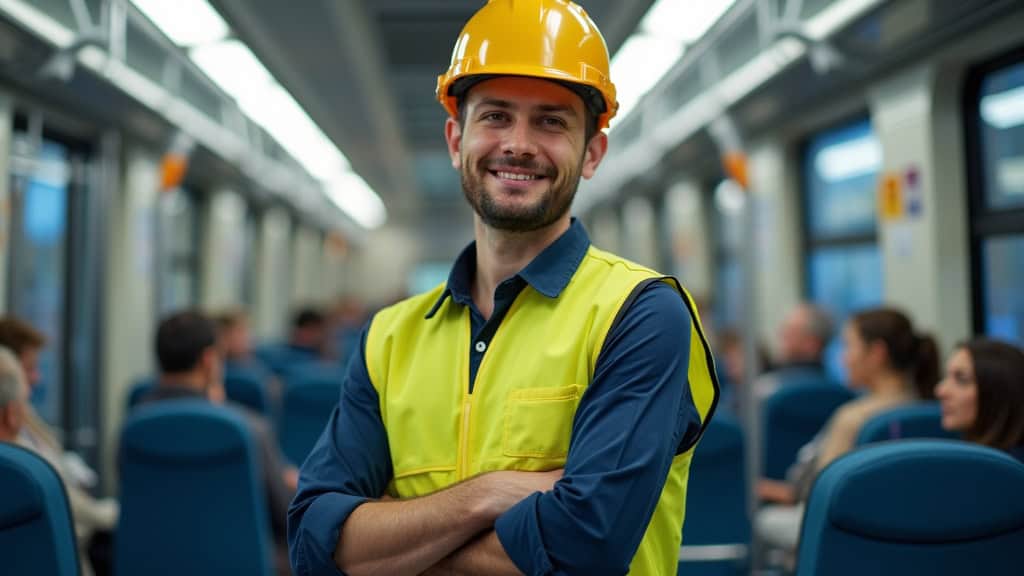 Électricien en train d