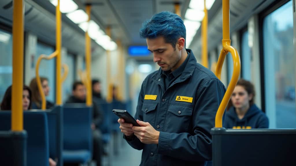 Électricien en train d