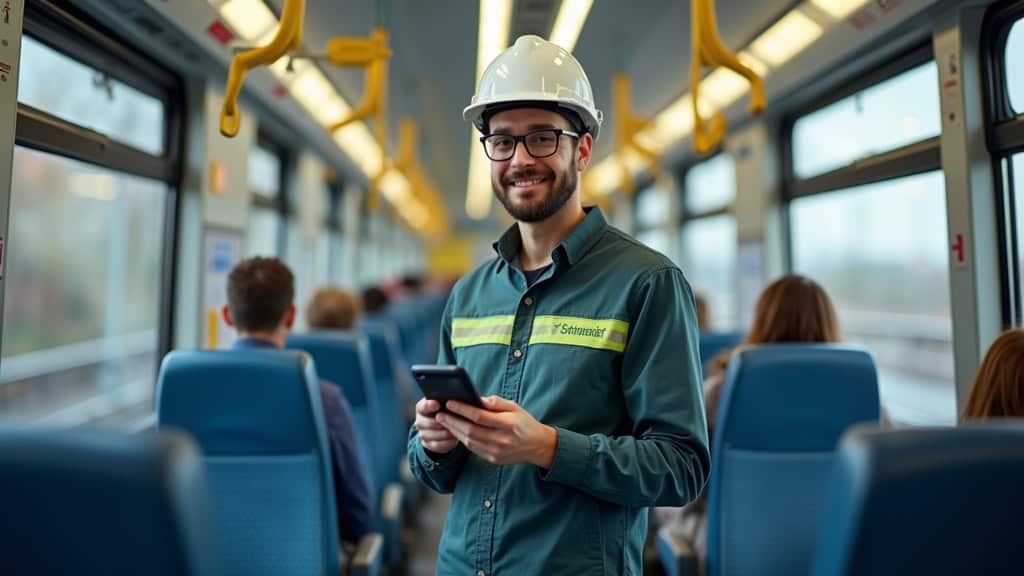 Électricien en train d