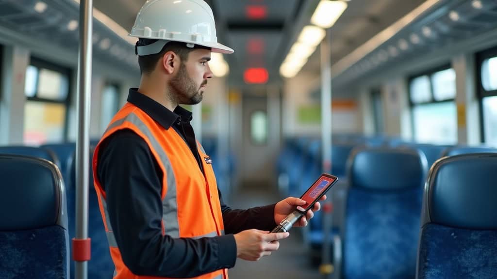 Électricien en train d