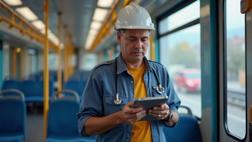 Électricien en train d