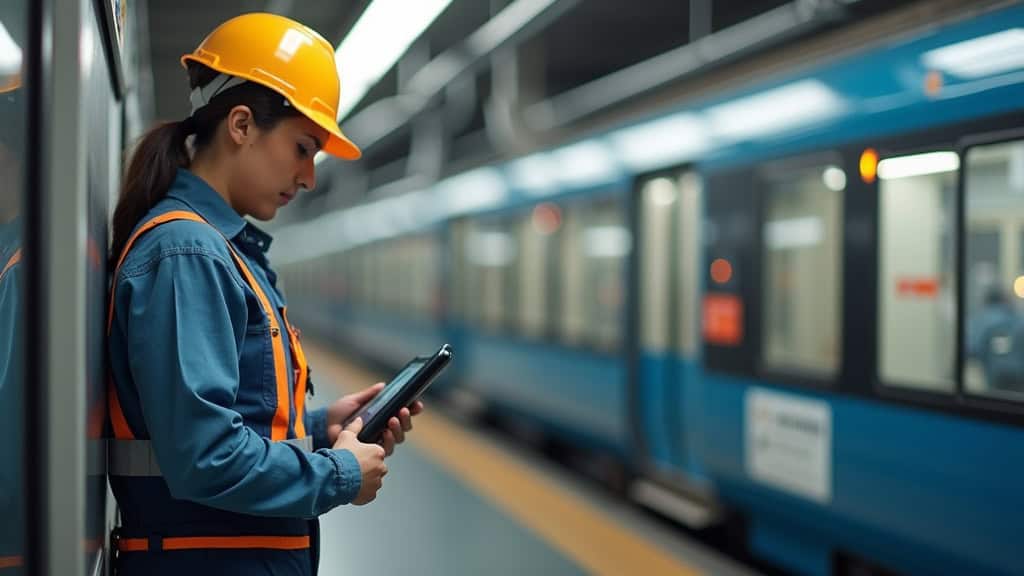 Électricien en train d