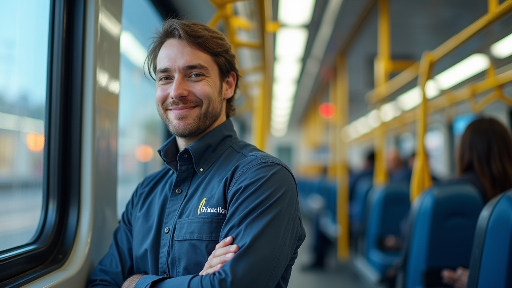 Électricien en train d