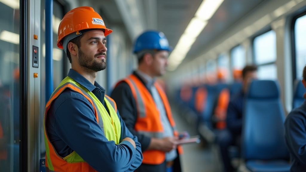 Électricien en train d