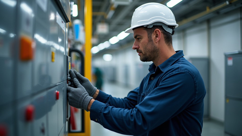 Électricien en train de faire un diagnostic technique pour installation de borne de recharge à Hanvec