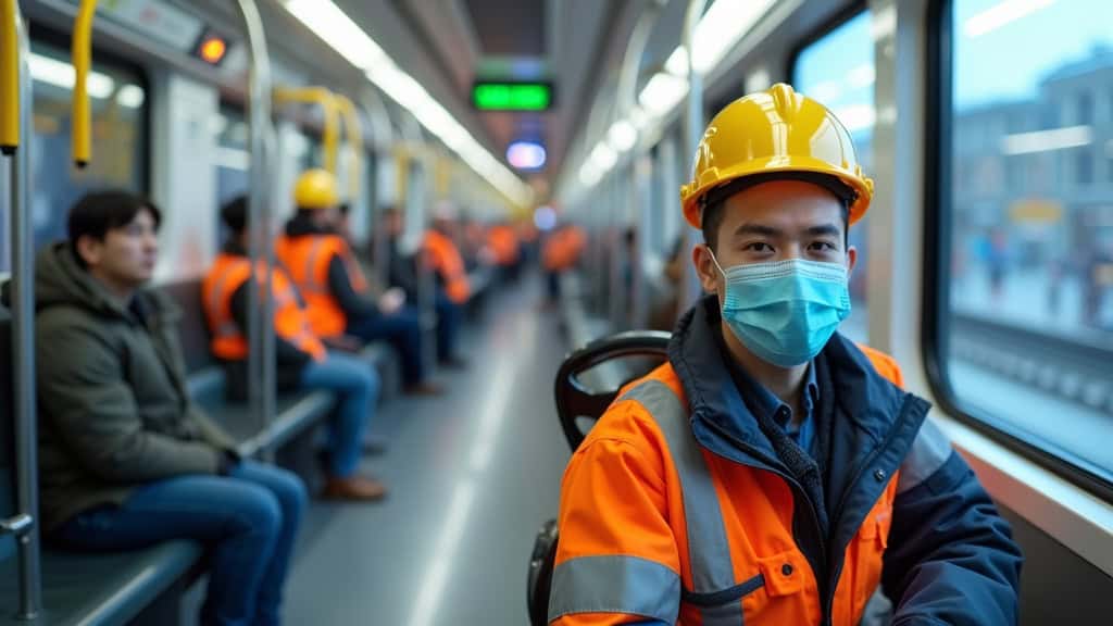 Électricien IRVE en train d