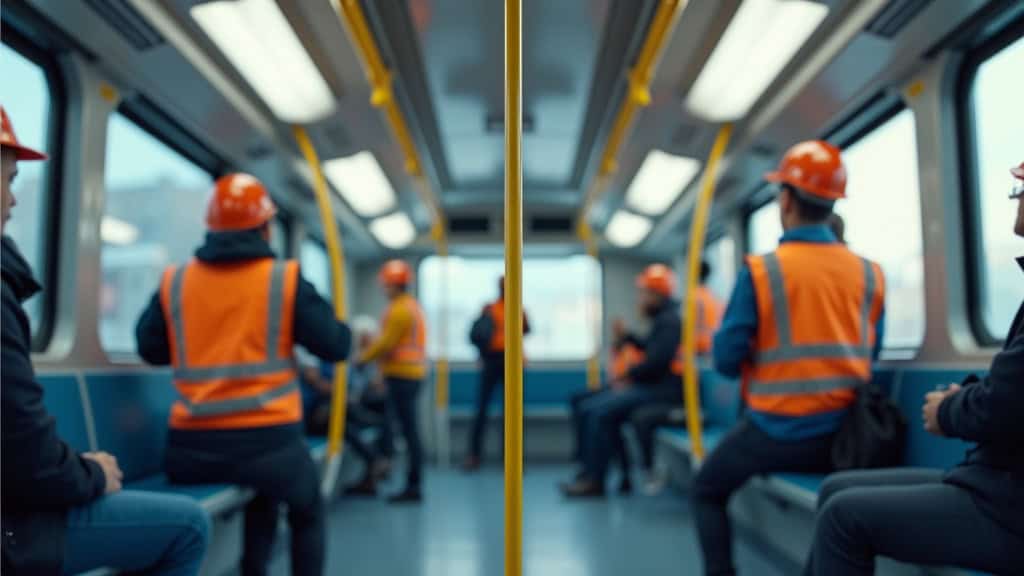 Électricien IRVE en train d