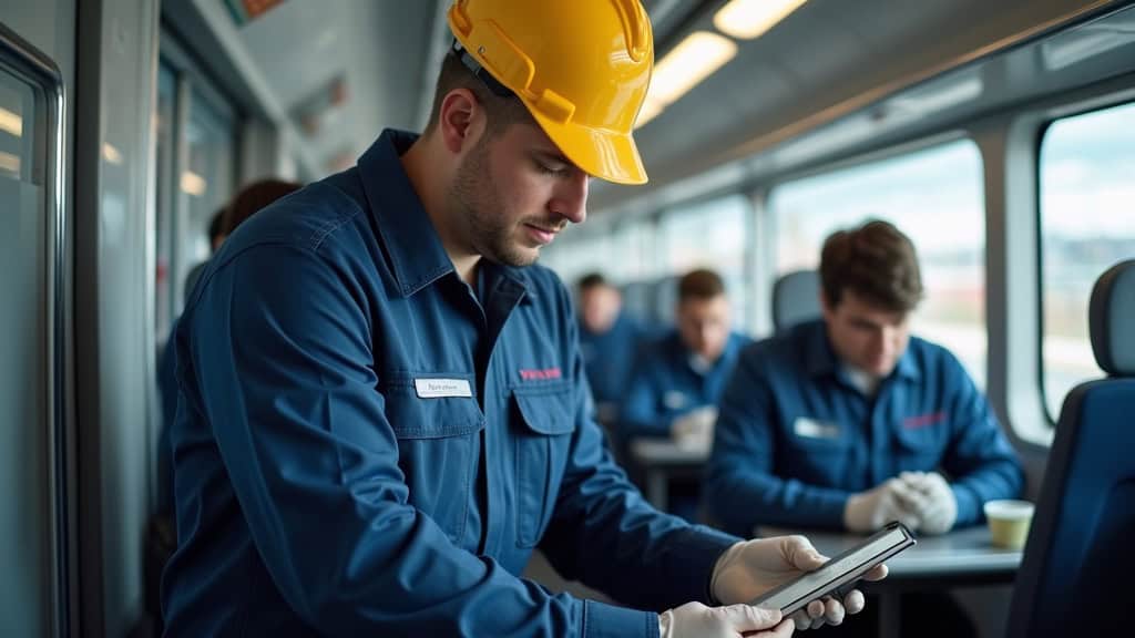 Électricien professionnel en train d