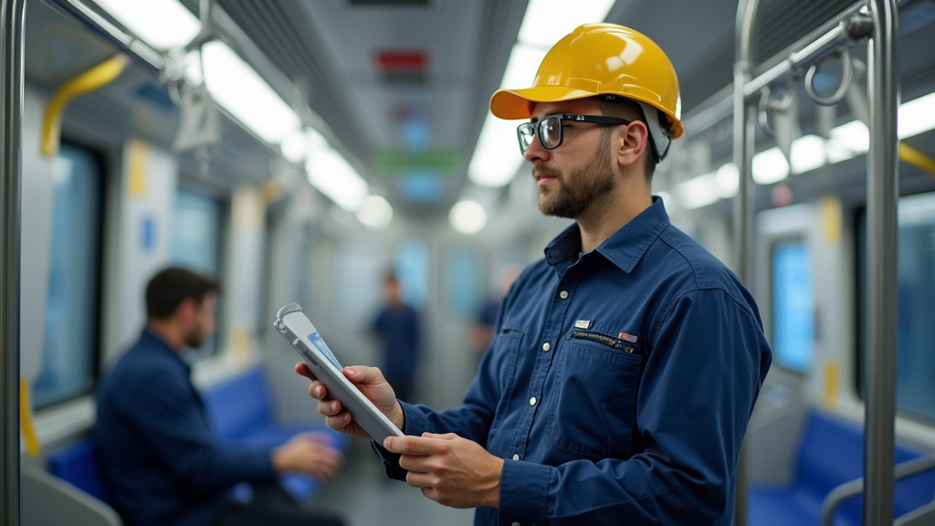 Électricien professionnel en train d