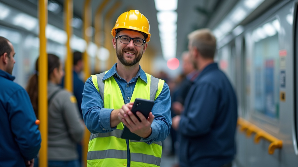 Électricien qualifié IRVE en train d