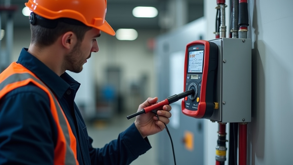 Expert en train de tester une borne électrique nouvellement installée à Coulommiers
