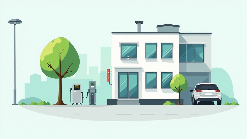 Illustration des étapes clés pour installer une borne de recharge électrique à Vert-Saint-Denis