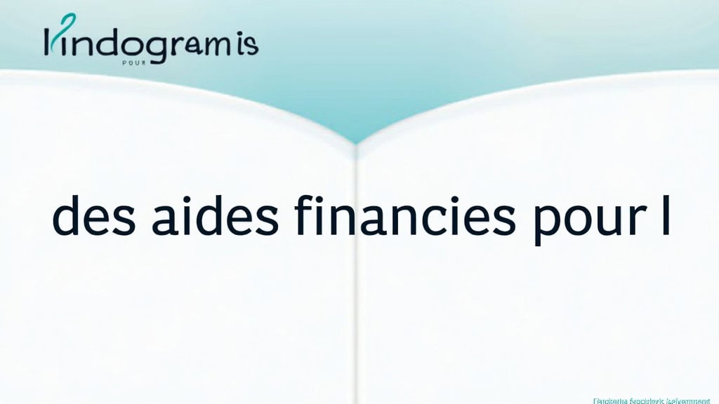 Infographie des aides financières pour l