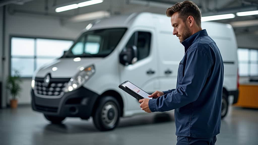 Installateur en train d