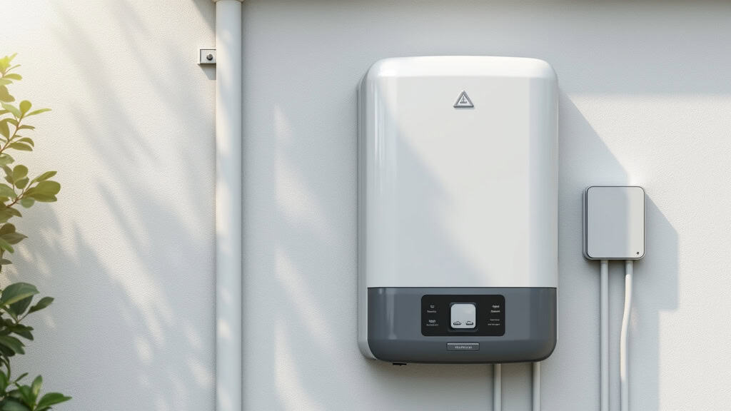 Installation d’une borne de recharge électrique en extérieur à Montanay, fixée sur un mur de maison individuelle avec câblage protégé et disjoncteur visible