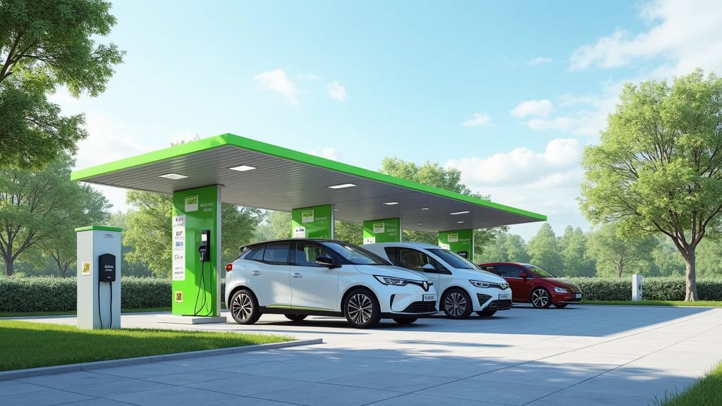 Station de recharge publique pour véhicules électriques à Saint-Martin-du-Var