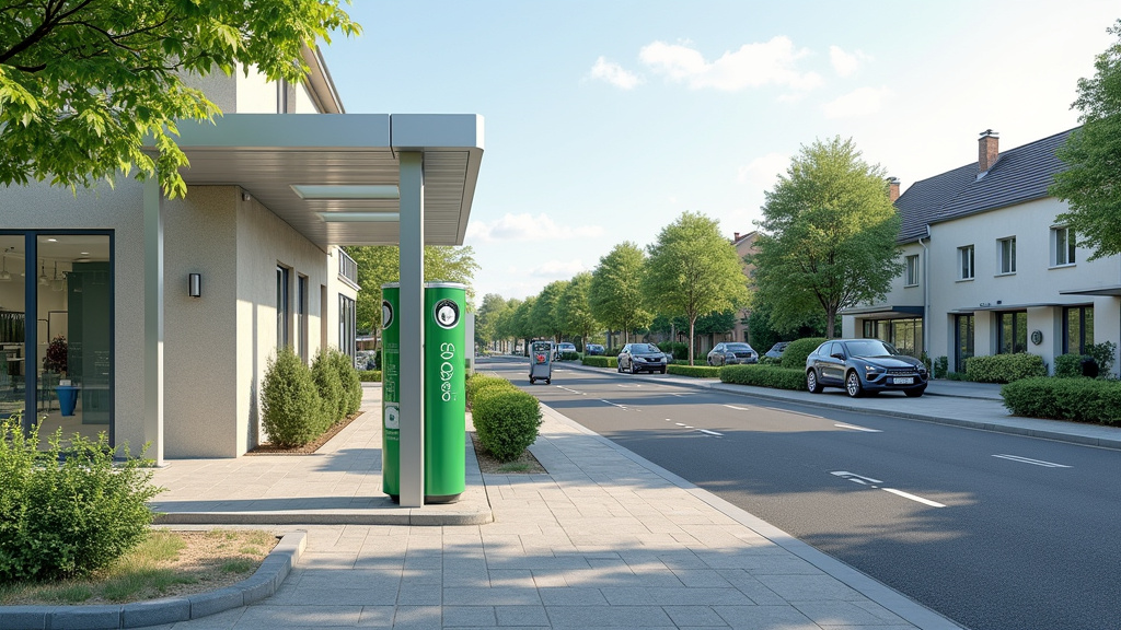 Station de recharge publique Rossini Energy à Armbouts-Cappel sur la rue du Lac