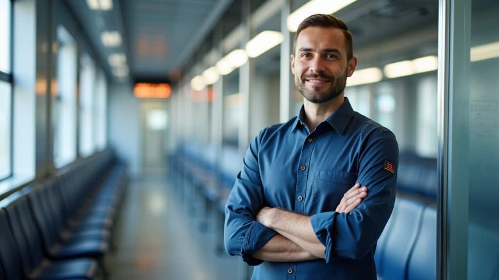 Technicien certifié en train d