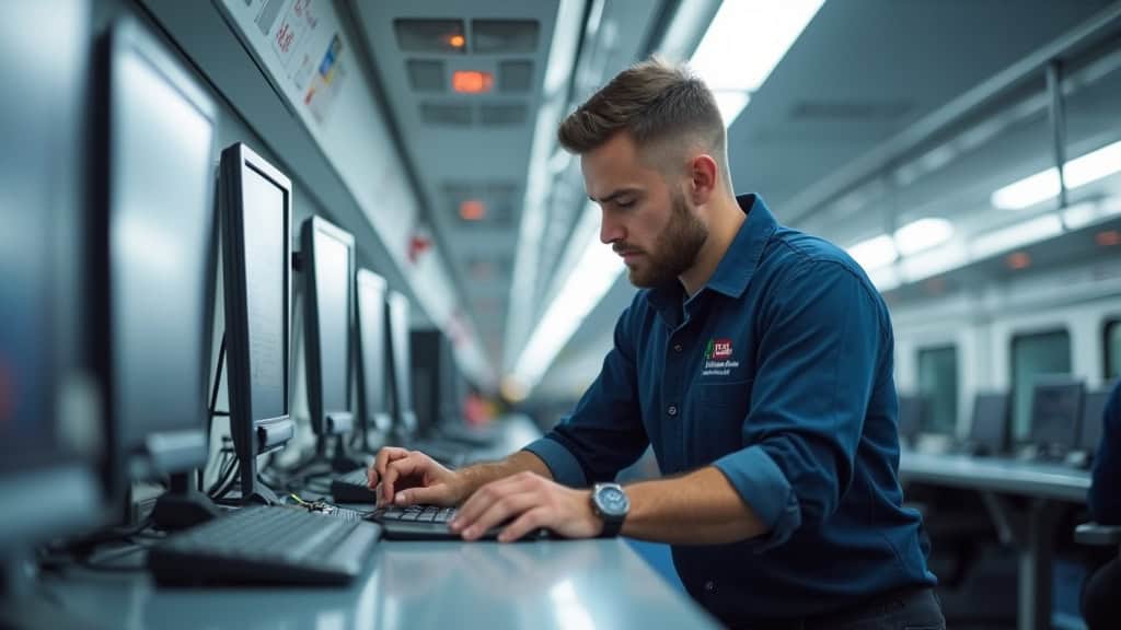 Technicien certifié IRVE en train d